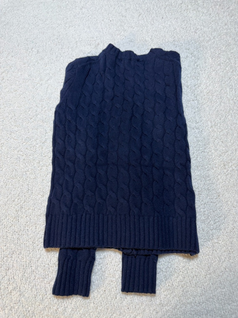 Sunday Best Aritzia Cable Knit Cardigan Navy XS Button Front - Picture 3 of 3